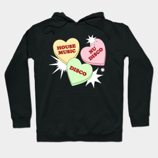 HOUSE DISCO NU DISCO - Candy Hearts Hoodie